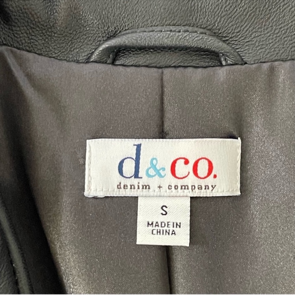 Black Leather Jacket by Denim & Company Small NWT - Picture 7 of 11